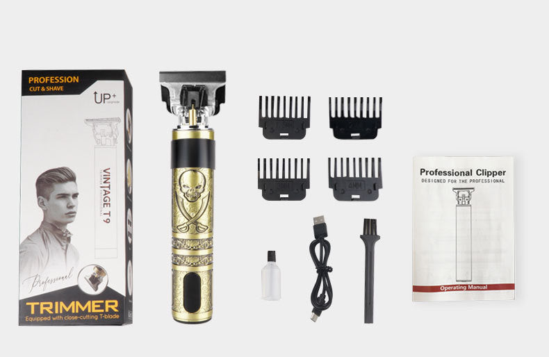 Oil Head Electric Clipper T9 Buddha Head Skull Head FLIPSTYLEZLLC