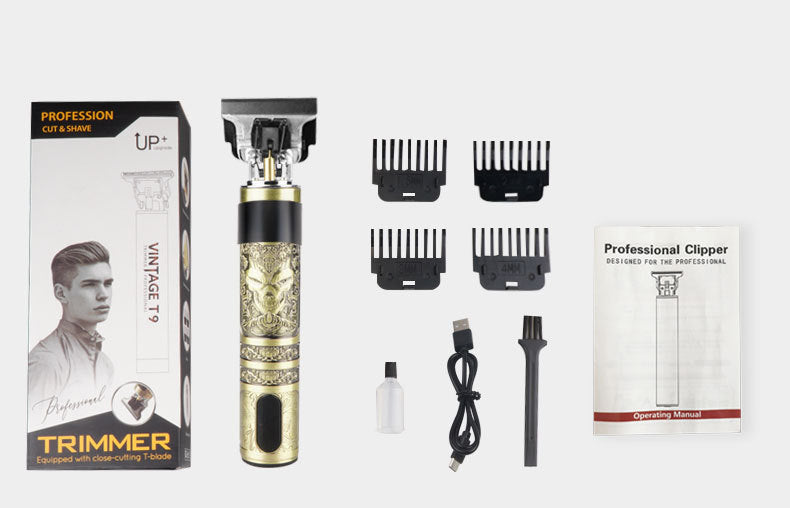 Oil Head Electric Clipper T9 Buddha Head Skull Head FLIPSTYLEZLLC
