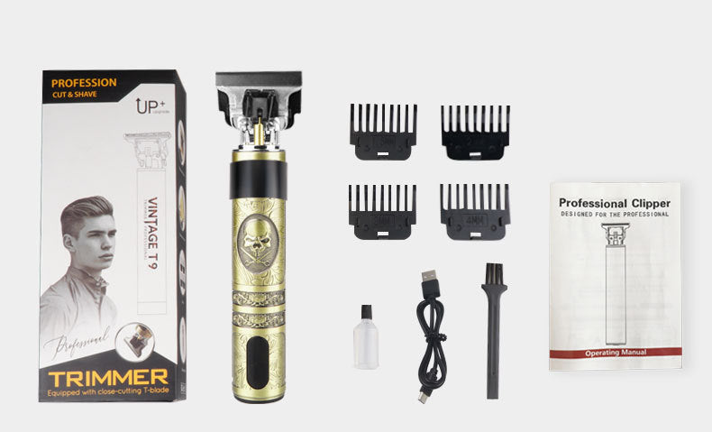 Oil Head Electric Clipper T9 Buddha Head Skull Head FLIPSTYLEZLLC