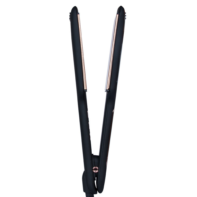 Cross-Border Exclusively For Lcd Display Infrared Hair Care Straightener Black Wide Plate Hair Straightener Elyvora LLC