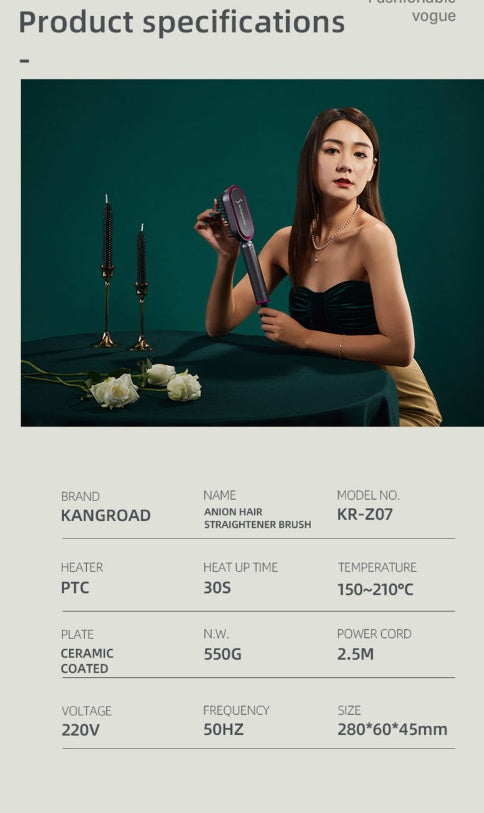 Hair Straightener Brush Hair Styling Tools Other Hair Salon Equipment Transfer Print Surface Elyvora LLC