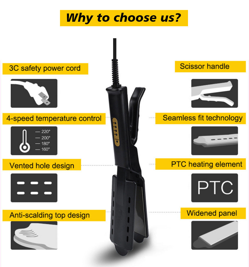 U.S. Standard Non-injury Hair Straightener Steam Hair Straightener Splint Elyvora LLC