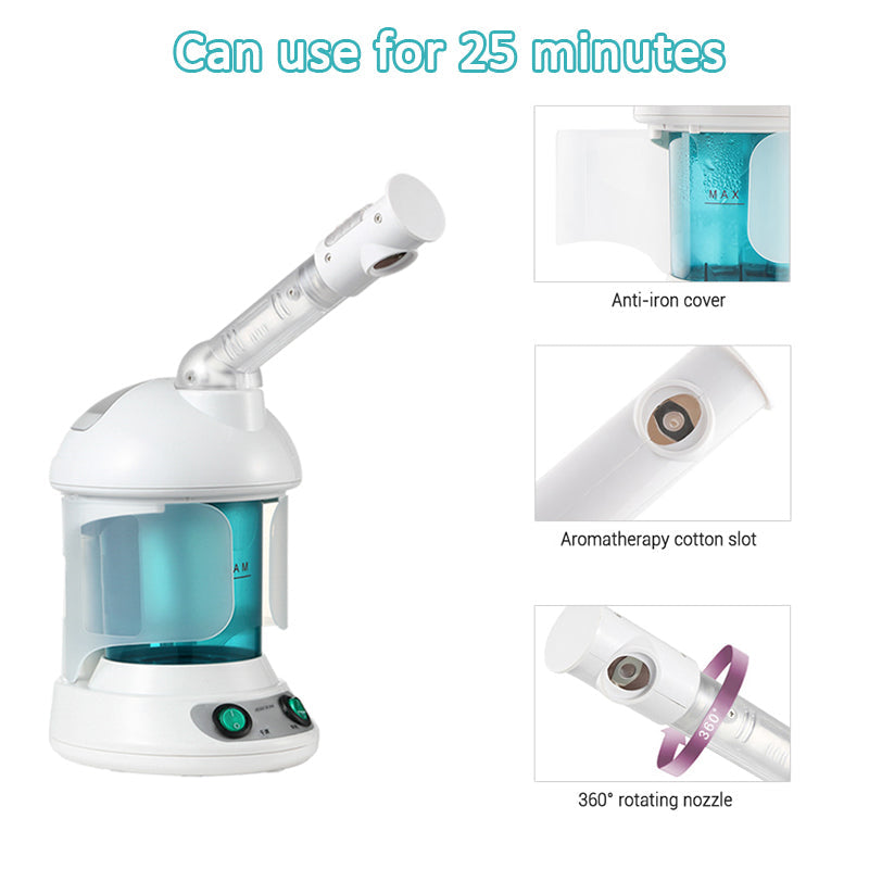 Portable Vapour Ozone Vaporizador Facial Steamer Face Care Skin Relax Moisturizer Beauty Aroma Herbal Steaming Face Spa Device My Store