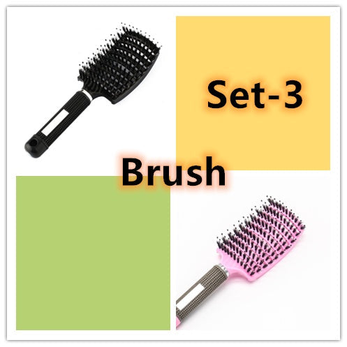 Hairbrush Anti Klit Brushy Haarborstel Women Detangler Hair Brush Bristle Nylon Scalp Massage  Teaser Hair Brush Comb Noventix