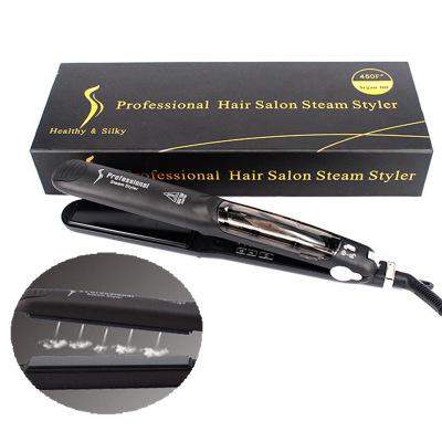 Steam Function Flat Iron Tourmaline Ceramic Vapor Professional Hair Straightener with Argan Oil Infusion Straightening Irons Elyvora LLC