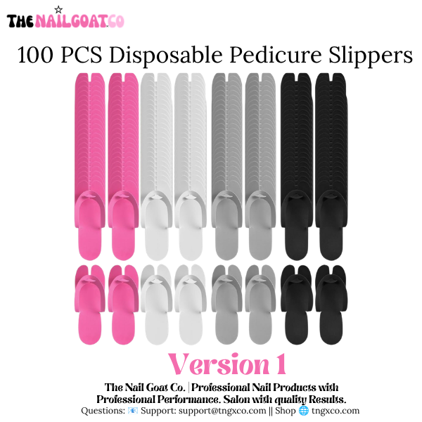 TheNailGoatCo 100PC Disposable Pedicure Slippers TheNailGoat.Co