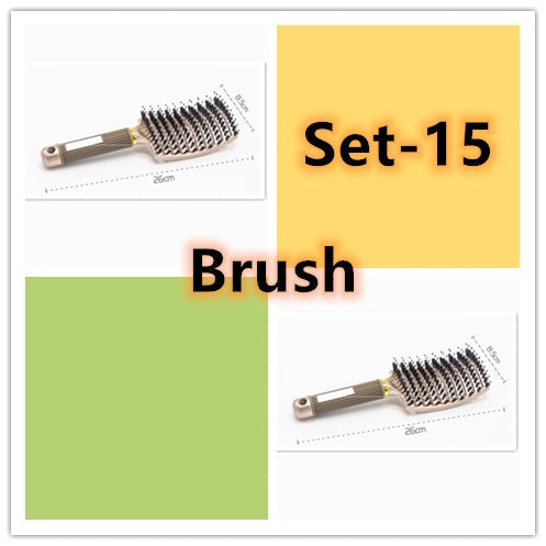 Hairbrush Anti Klit Brushy Haarborstel Women Detangler Hair Brush Bristle Nylon Scalp Massage  Teaser Hair Brush Comb Noventix