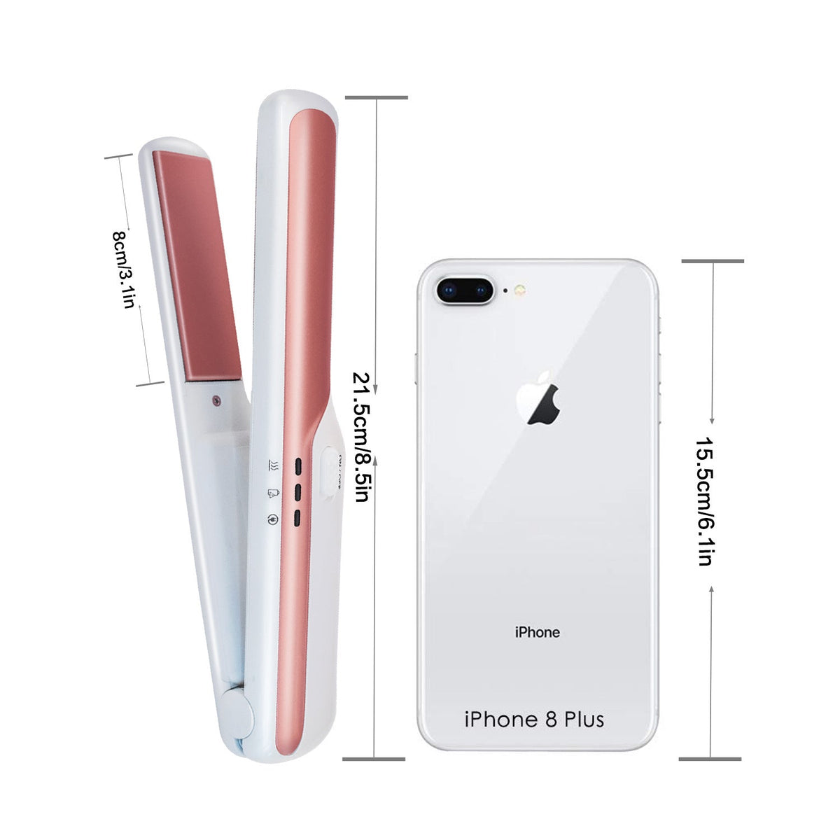 USB wireless charging hair straightener Elyvora LLC