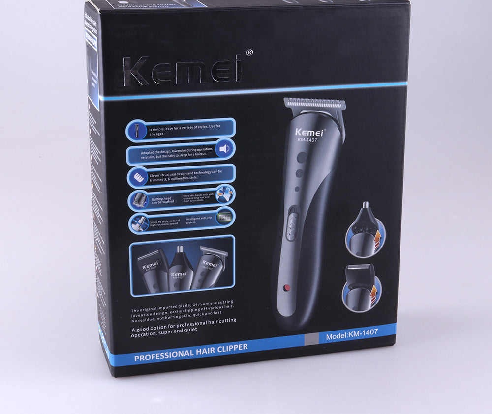 KEMEI All In1 Rechargeable Hair Clipper For Men Waterproof Wireless Electric Shaver Beard Nose Ear Shaver Hair Trimmer Tool My Store