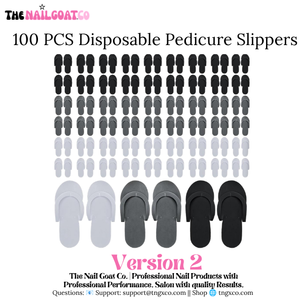 TheNailGoatCo 100PC Disposable Pedicure Slippers TheNailGoat.Co