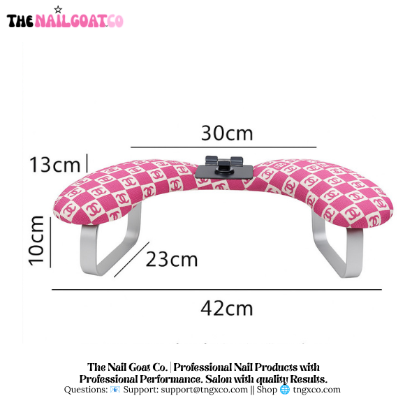 TheNailGoatCo U-Shaped Armrest + Phone Holder | Pink CC TheNailGoat.Co