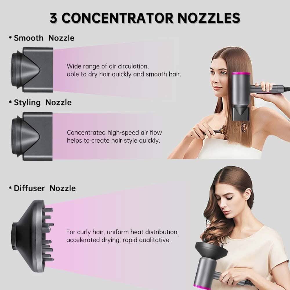 1800W Professional Hair Dryer with Diffuser Ionic Conditioning DailySale