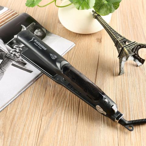 Steam Function Flat Iron Tourmaline Ceramic Vapor Professional Hair Straightener with Argan Oil Infusion Straightening Irons Elyvora LLC