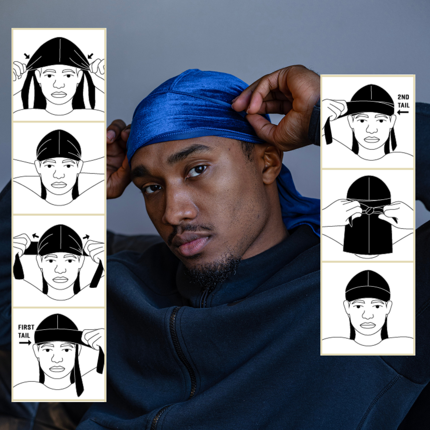 Mr. Durag Wave Maxx Silky Satin Durag, 1 Count, Black Annie International, Inc.
