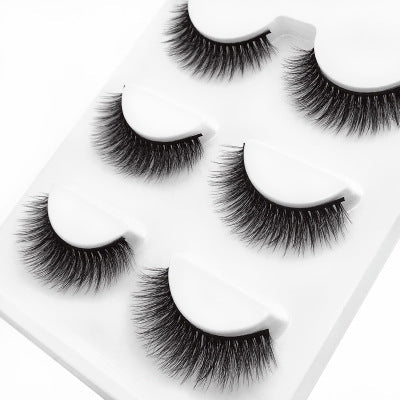 3D mink eyelashes 3 pairs of natural fiber long false eyelashes Elyvora LLC