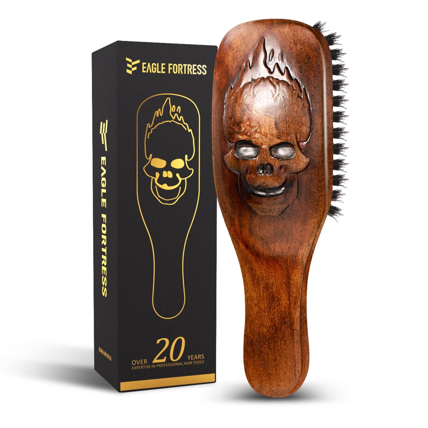 Eagle Fortress Inferno Styler Military Beard and Hair Brush The Beauty Box