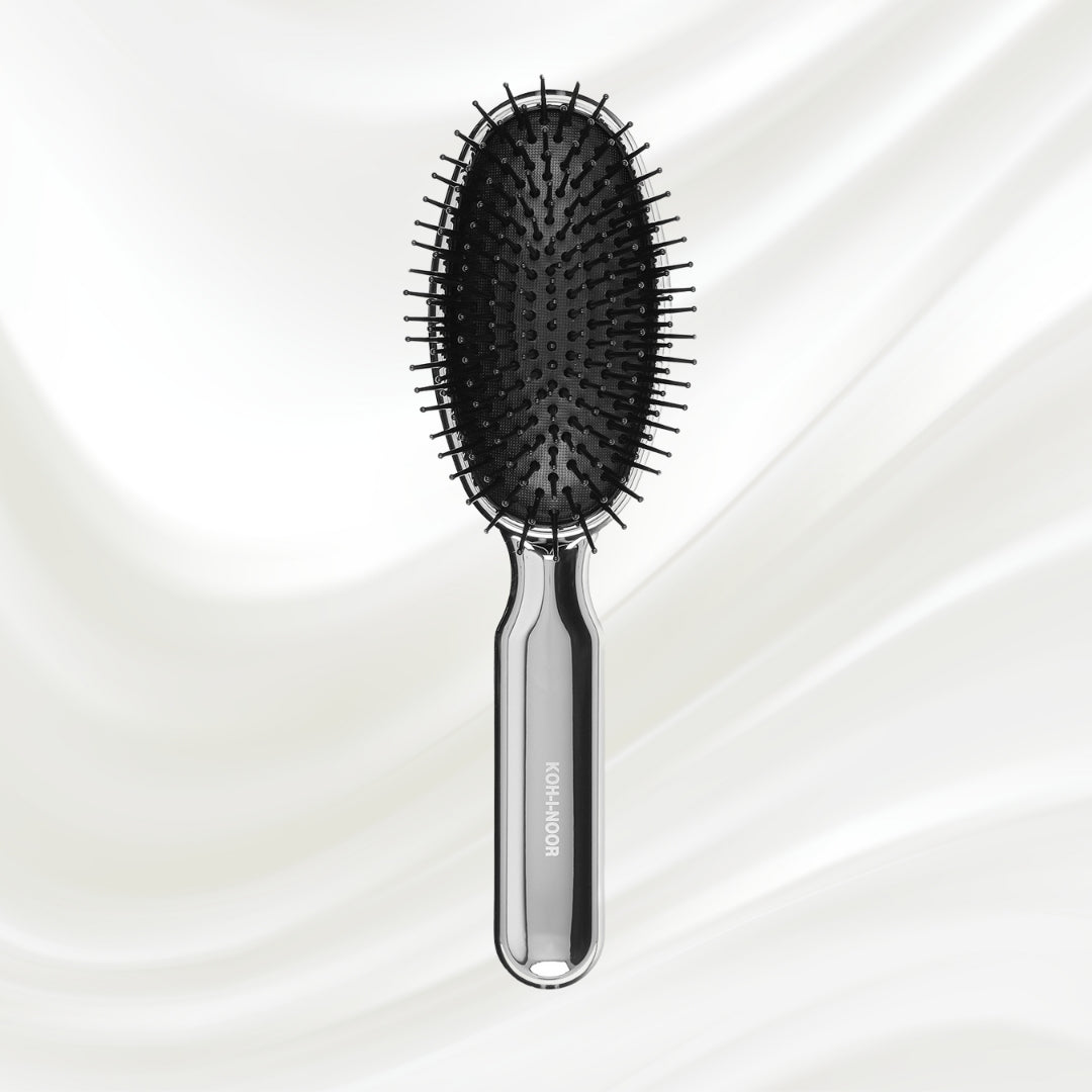 Metallic Pneumatic Oval Synthetic Pin Hairbrush KOH-I-NOOR Beauty USA
