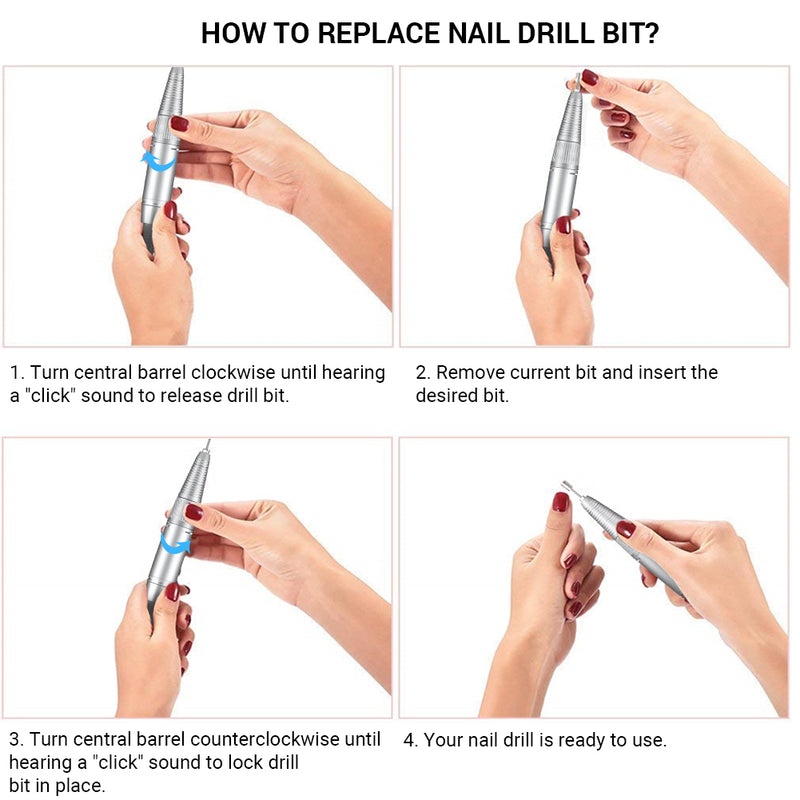 Handpiece ONLY - SR1-Scamander Rechargeable Nail Drill 30,000RPM Lunali Nail Supply