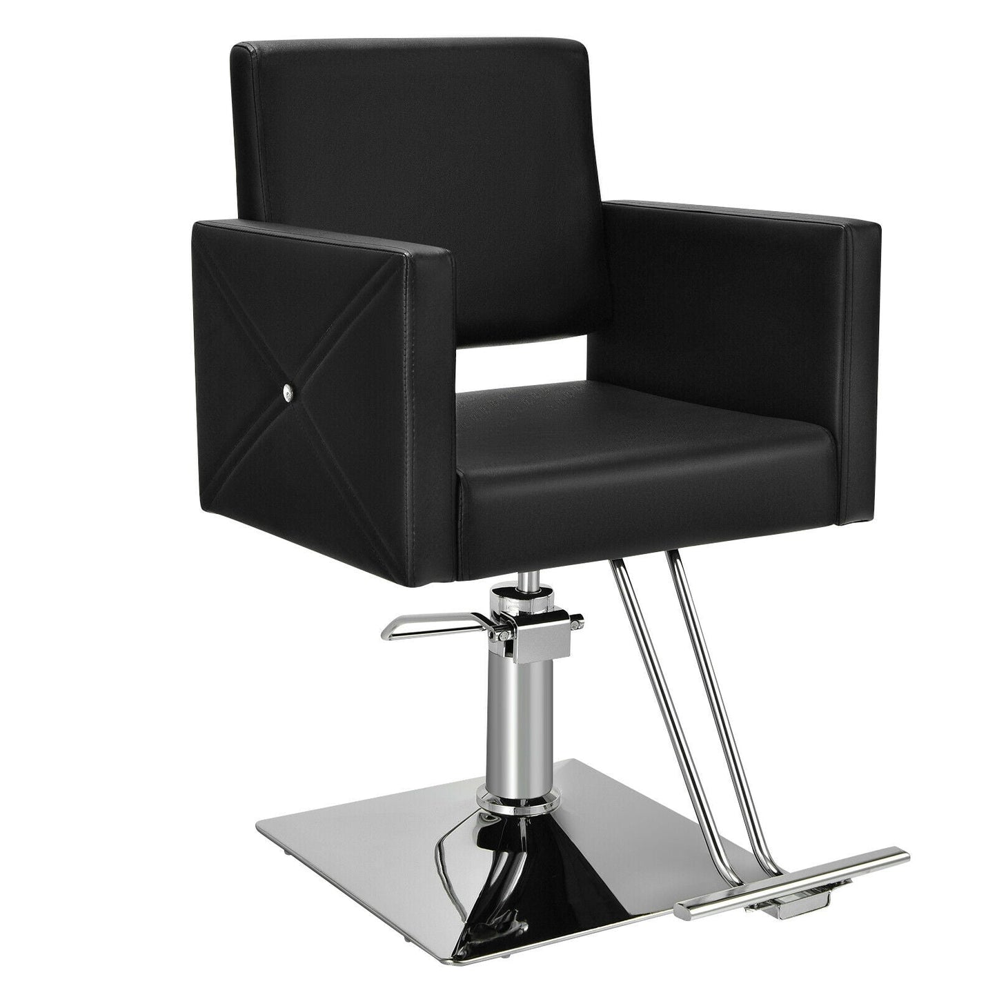 Salon Chair for Hair Stylist with Adjustable Swivel Hydraulic-Black DirectDeals