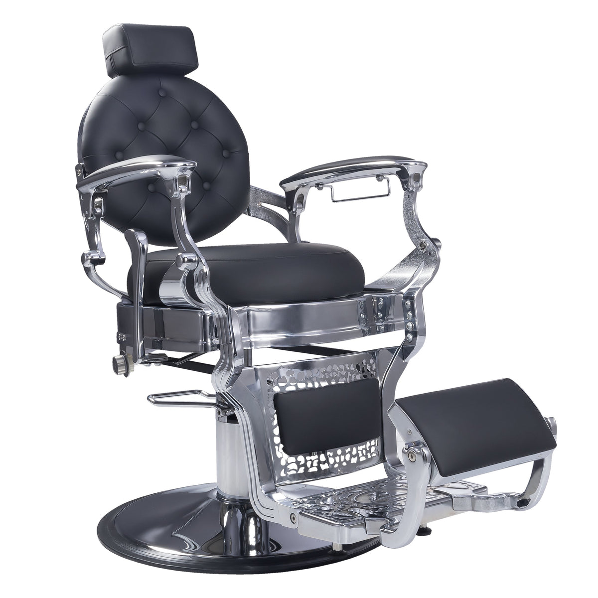 Antique Style Heavy Duty Barber Chair, Alum. The Titan 8779 MYS