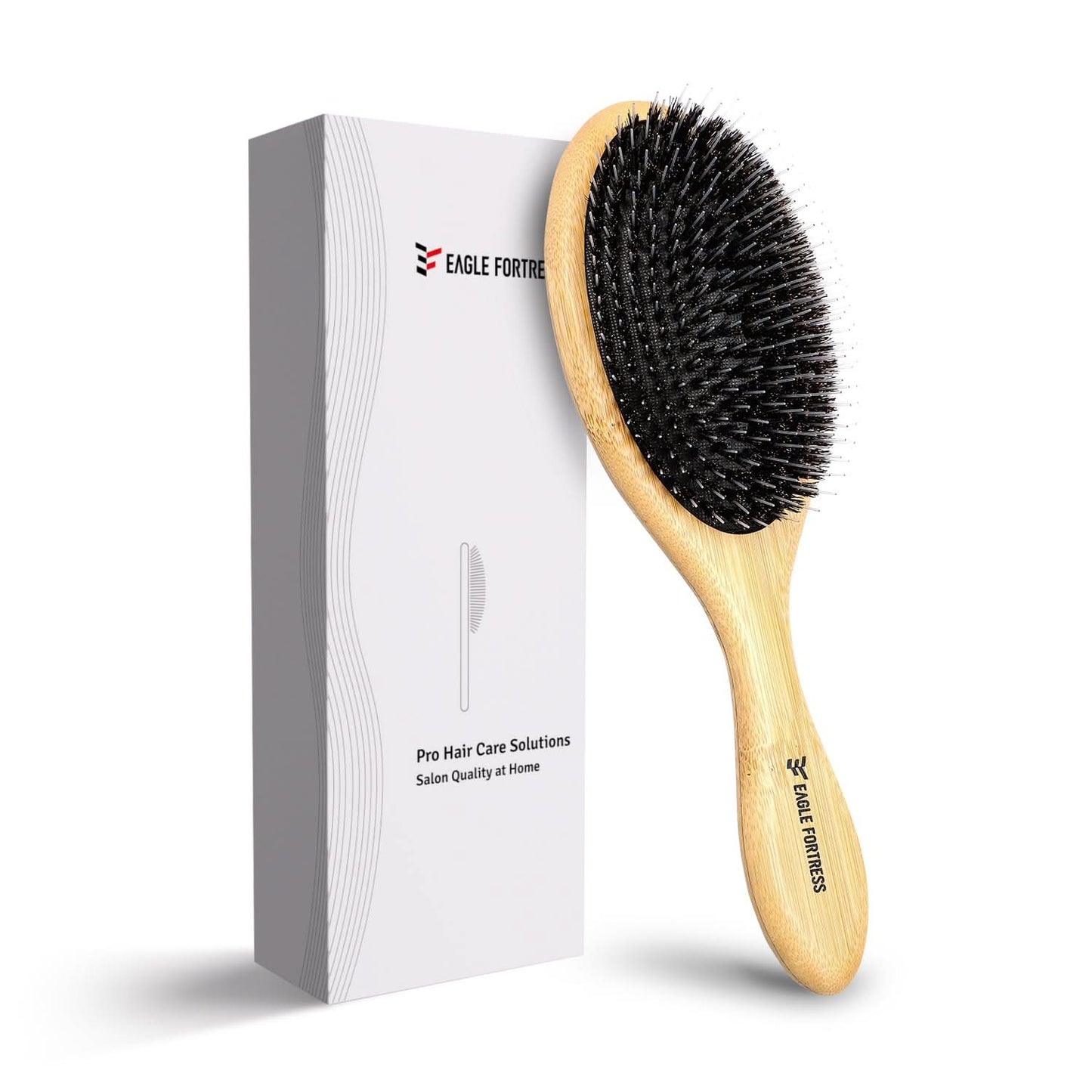 Eagle Fortress Bamboo Detangler Hair Brush The Beauty Box