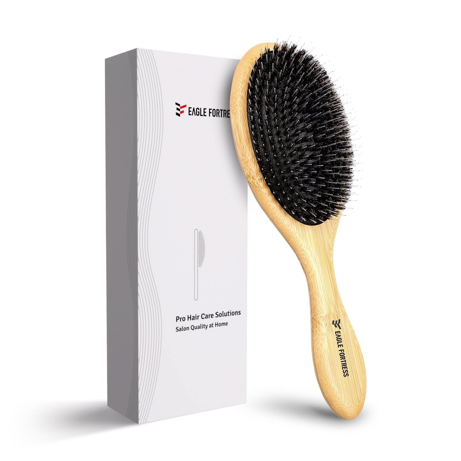 Eagle Fortress Bamboo Detangler Hair Brush The Beauty Box
