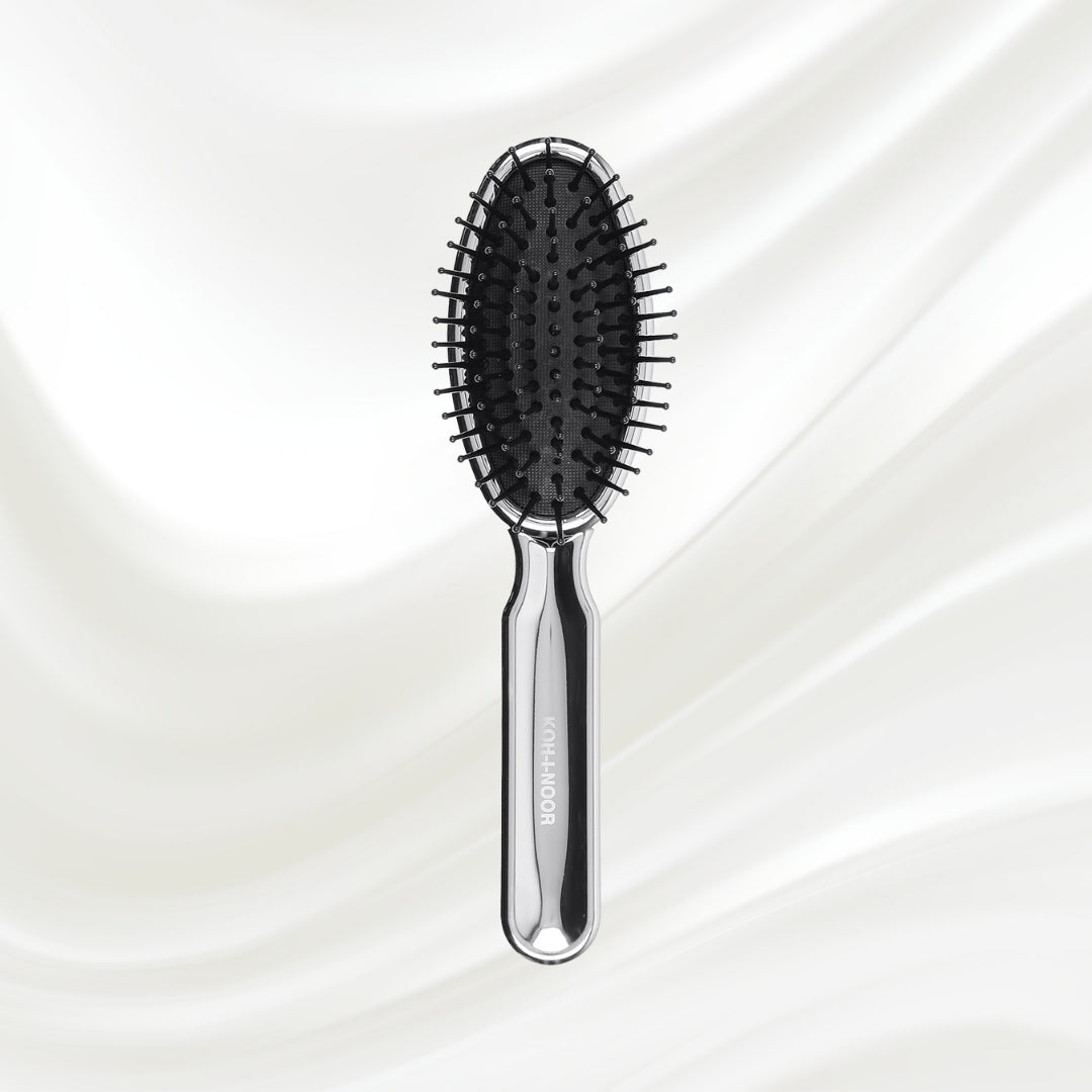 Metallic Pneumatic Oval Synthetic Pin Hairbrush KOH-I-NOOR Beauty USA