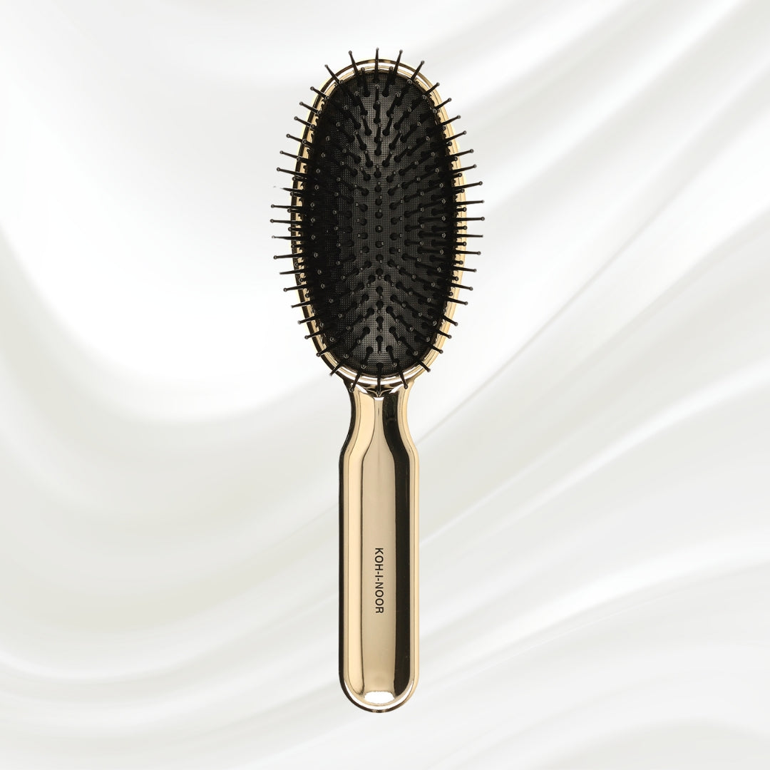 Metallic Pneumatic Oval Synthetic Pin Hairbrush KOH-I-NOOR Beauty USA
