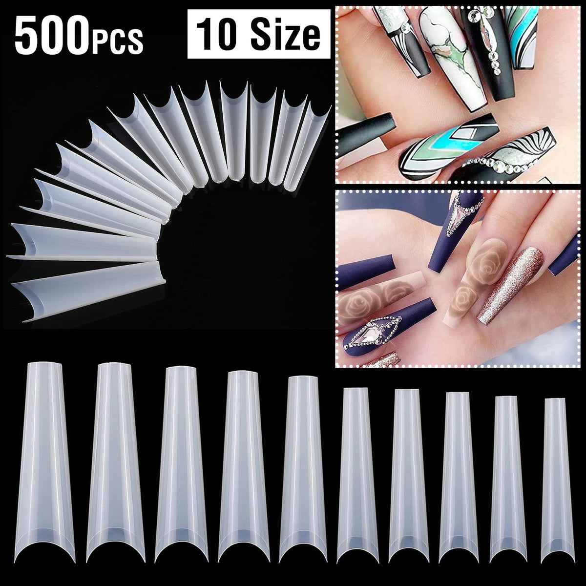500Pcs False Nail Tips Gamba Beauty