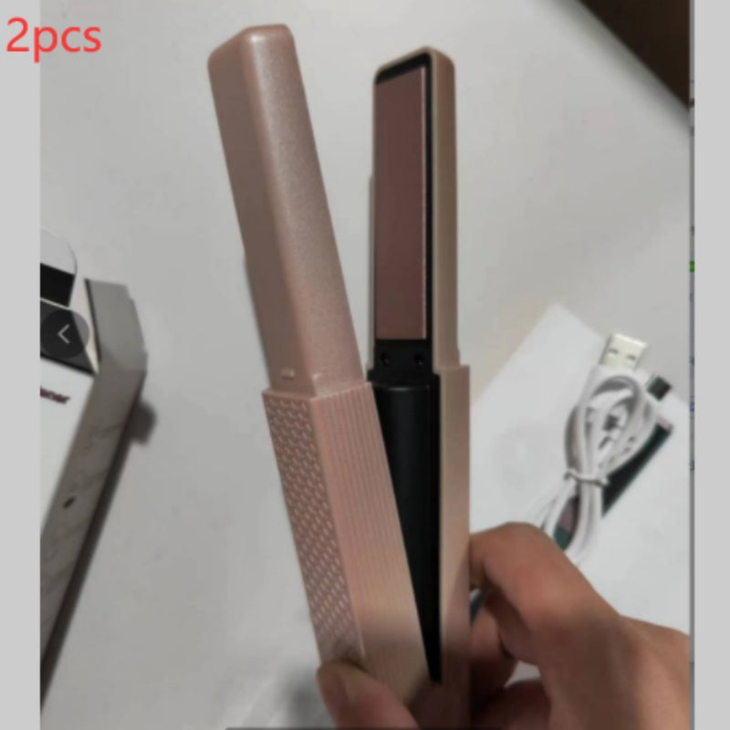 Hair Straightener Cordless Usb Hair Straightener Mini Ceramics Hair Curler 3 Constant Temperature Portable Flat Iron For Travel Noventix