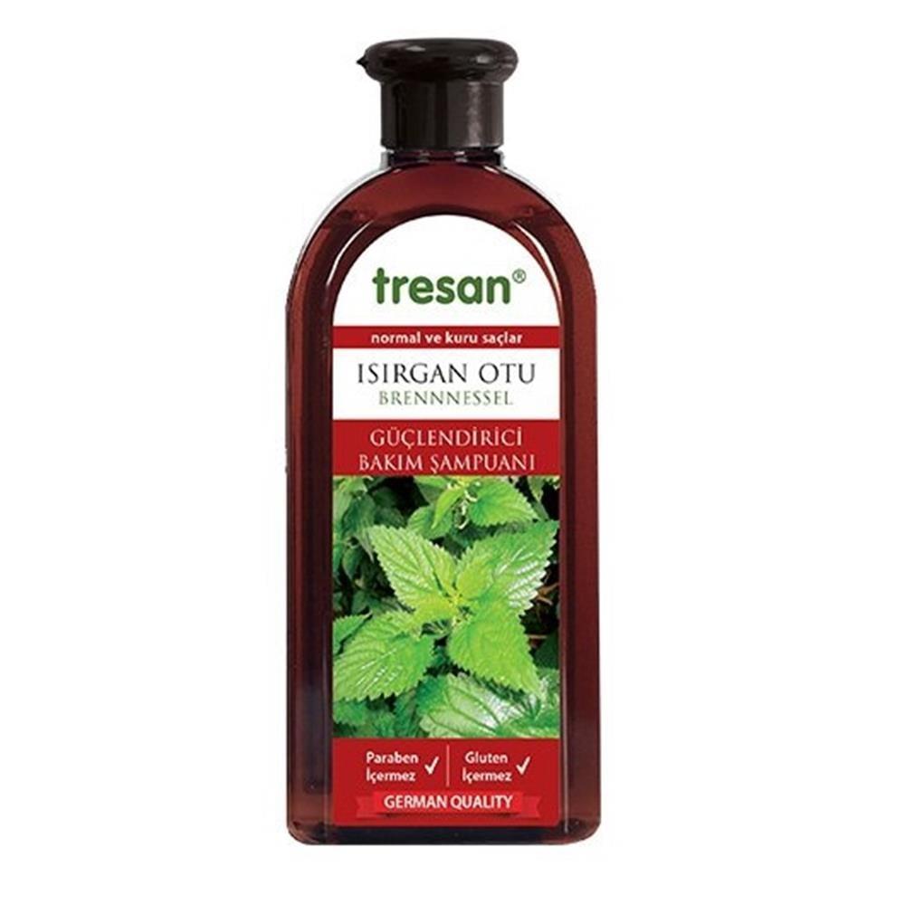 Tresan Nourishing Shampoo with Nettle Extract - 10.14 fl oz - Strengthens Hair, Natural Hair Care Beauty Care Bag