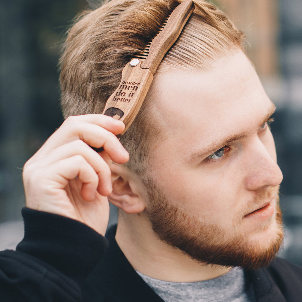 Wooden Beard Comb - Custom Engraving (B2B) Enjoy The Wood B2B