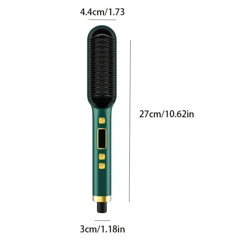 2-in-1 Electric Hair Straightener Brush Curling Comb DailySale