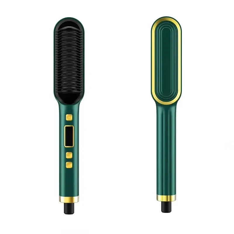 2-in-1 Electric Hair Straightener Brush Curling Comb DailySale