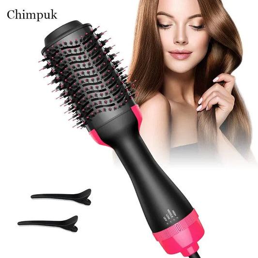 2-in-1 Hair Dryer Hot Air Brush: Combines hair straightener and curler. Electric ion blow dryer brush Mimarta