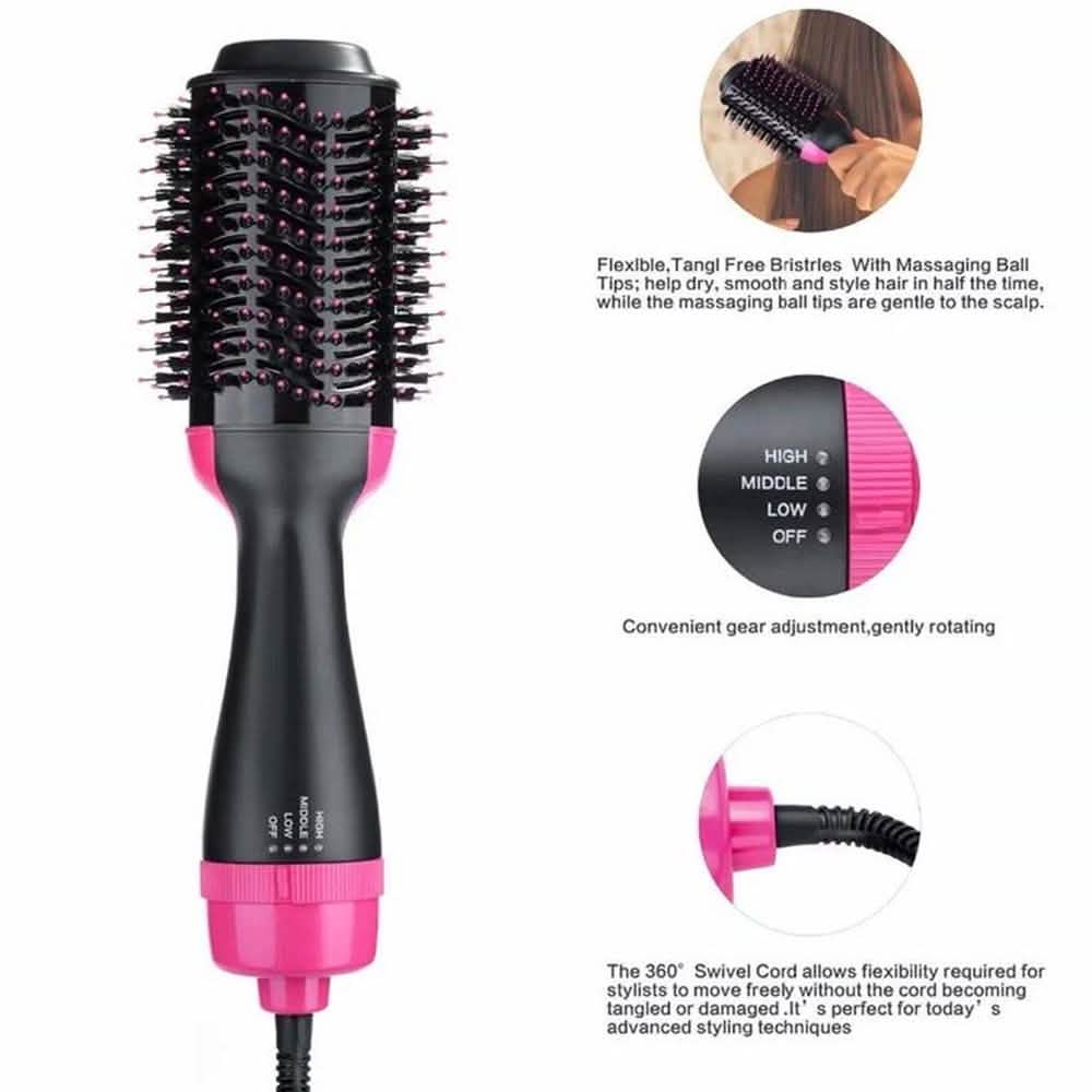 2-in-1 Hair Dryer Volumizer Hot Hair Brush Roller Comb DailySale