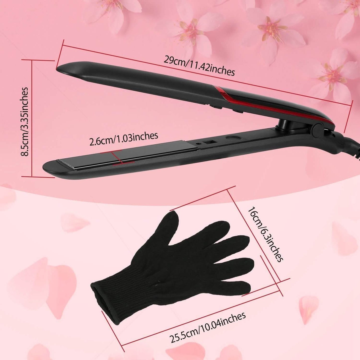 2-in-1 Twist Hair Straightener Ceramic Plate Hair Curler with Temperature Adjust LCD Display DailySale