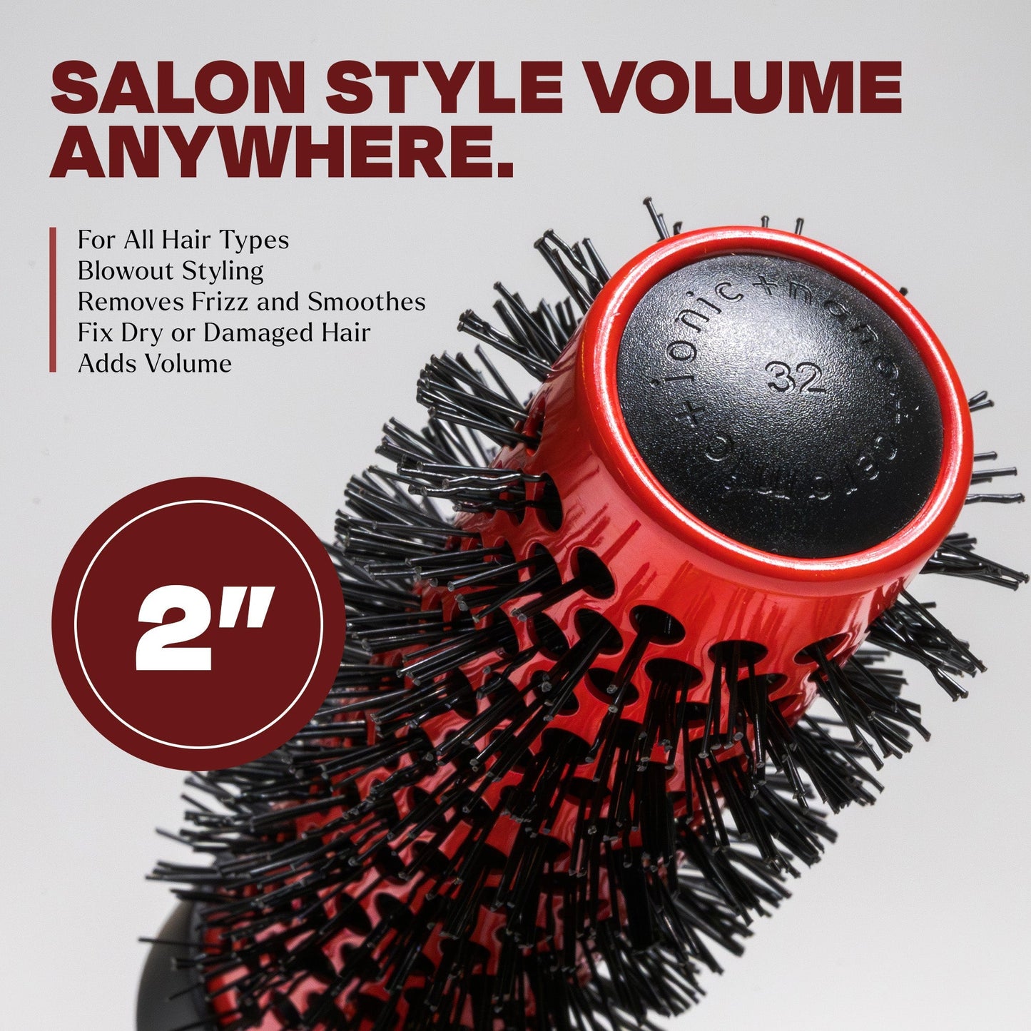 2" Ion Ceramic Round Brush TheSalonGuy