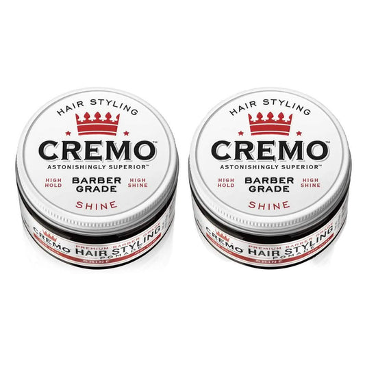 2-Pack: Cremo Premium Barber Grade Hair Styling Shine Pomade 4oz EasyOptionXY