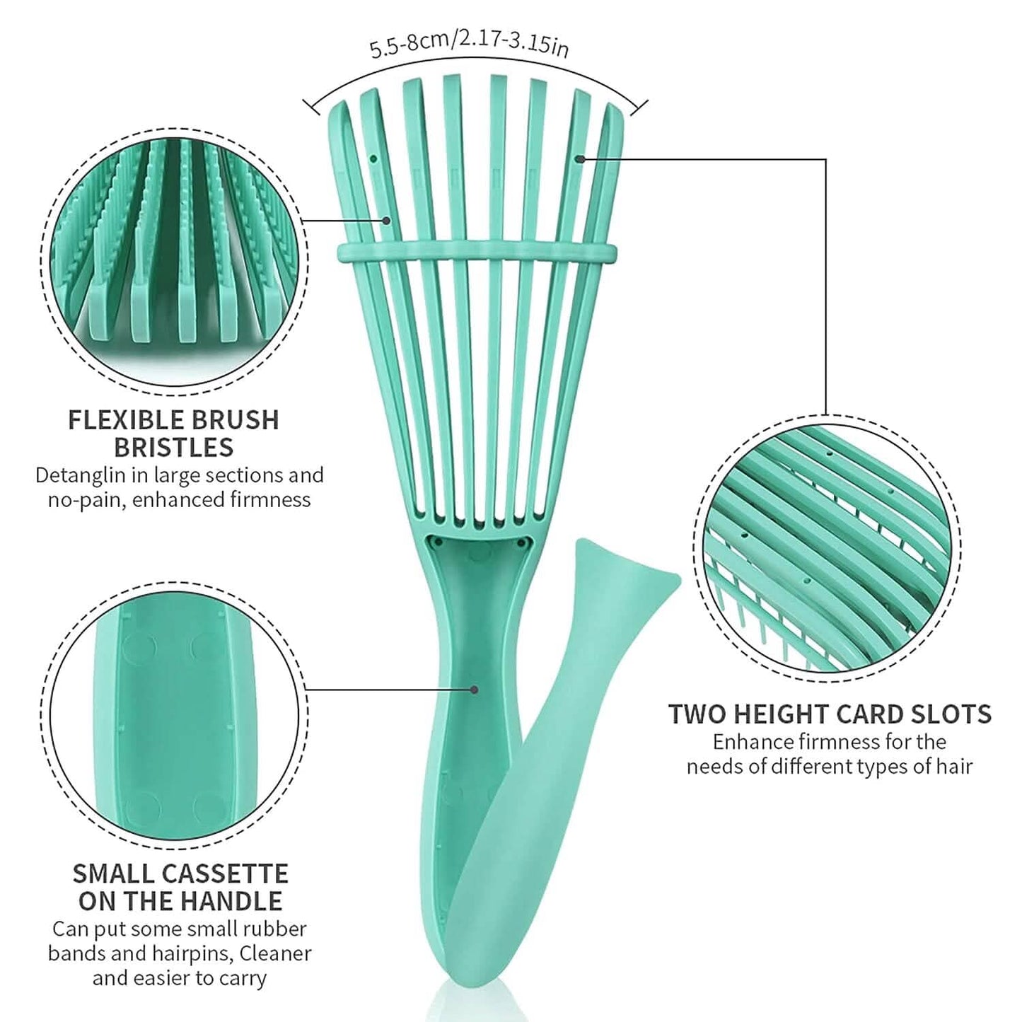 2-Pack: Detangler Brush for Curly Hair, Afro Textured 3a to 4c Kinky Wavy DailySale