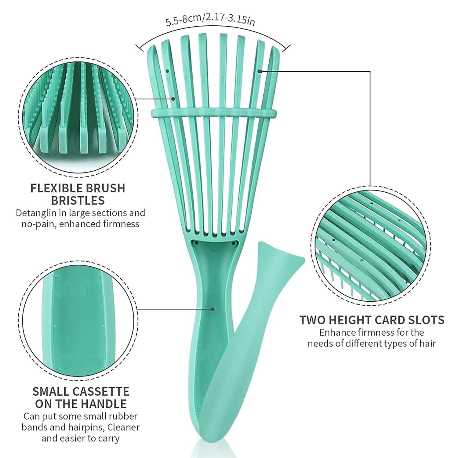 2-Pack: Detangler Brush for Curly Hair, Afro Textured 3a to 4c Kinky Wavy DailySale