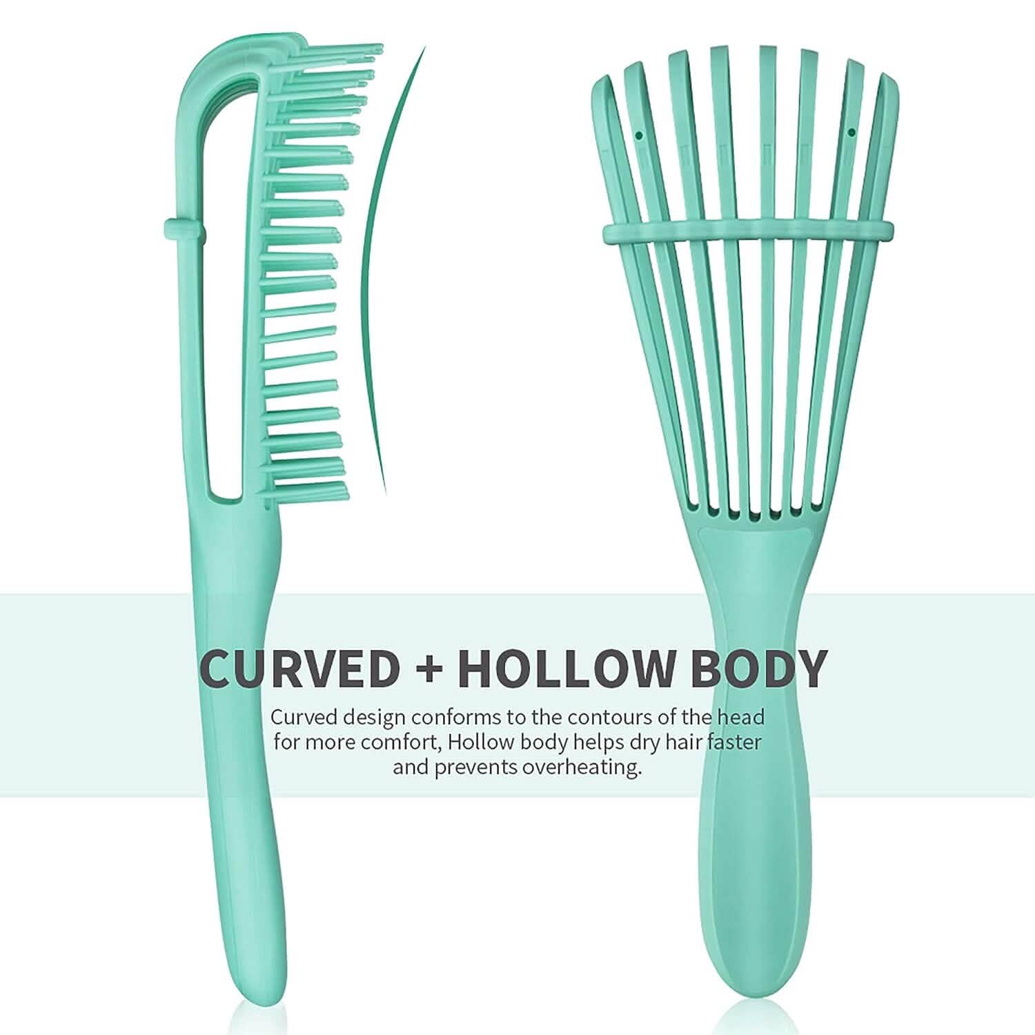 2-Pack: Detangler Brush for Curly Hair, Afro Textured 3a to 4c Kinky Wavy DailySale