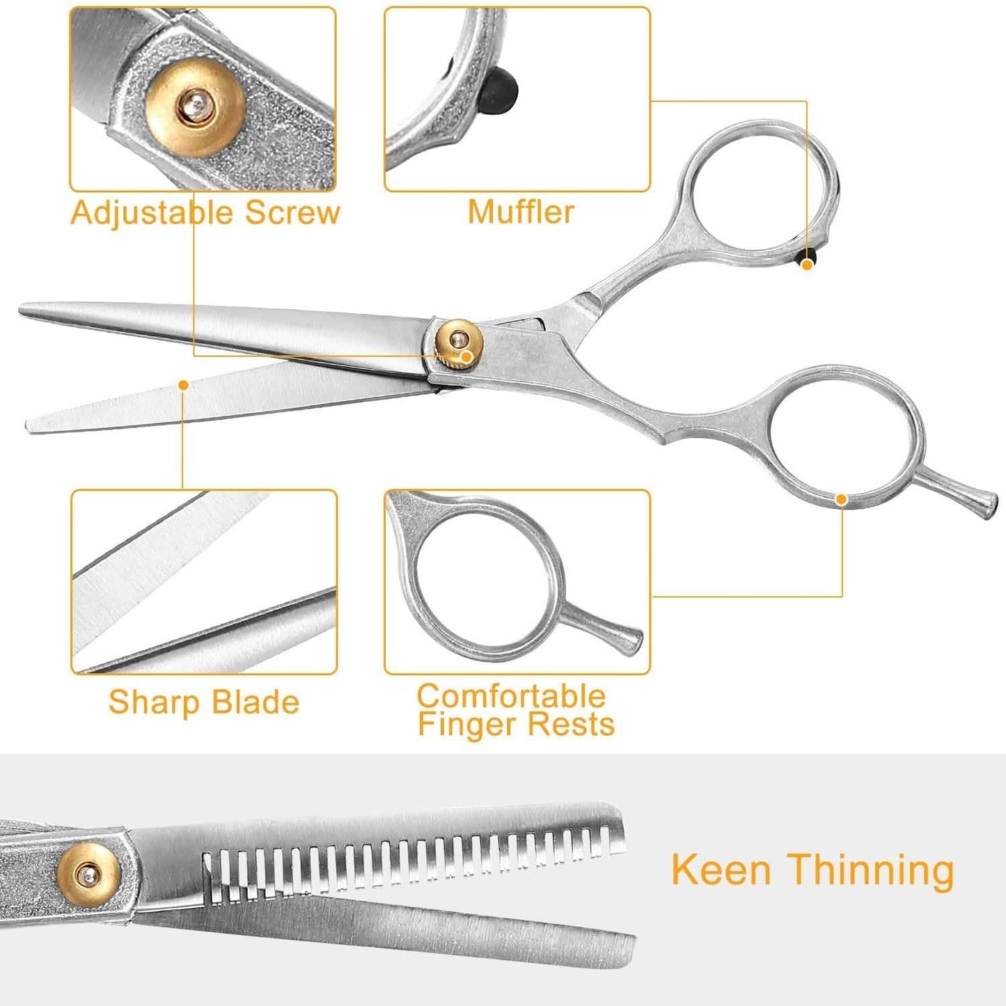 2-Piece: Professional Hair Cutting Scissors Set DailySale