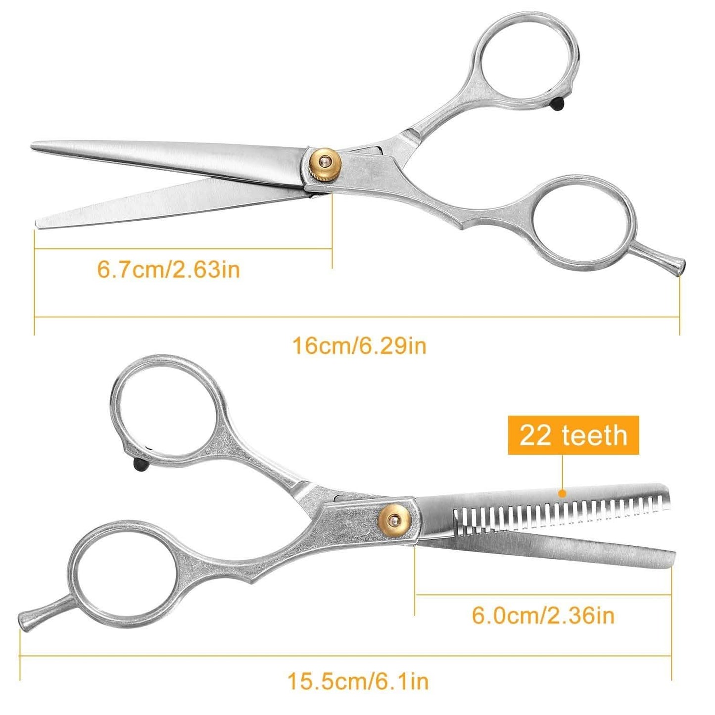 2-Piece: Professional Hair Cutting Scissors Set DailySale