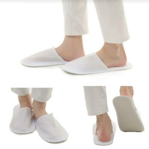 20-Pairs: Spa Hotel Guest Soft Slippers Closed Toe Disposable Travel Slipper DailySale