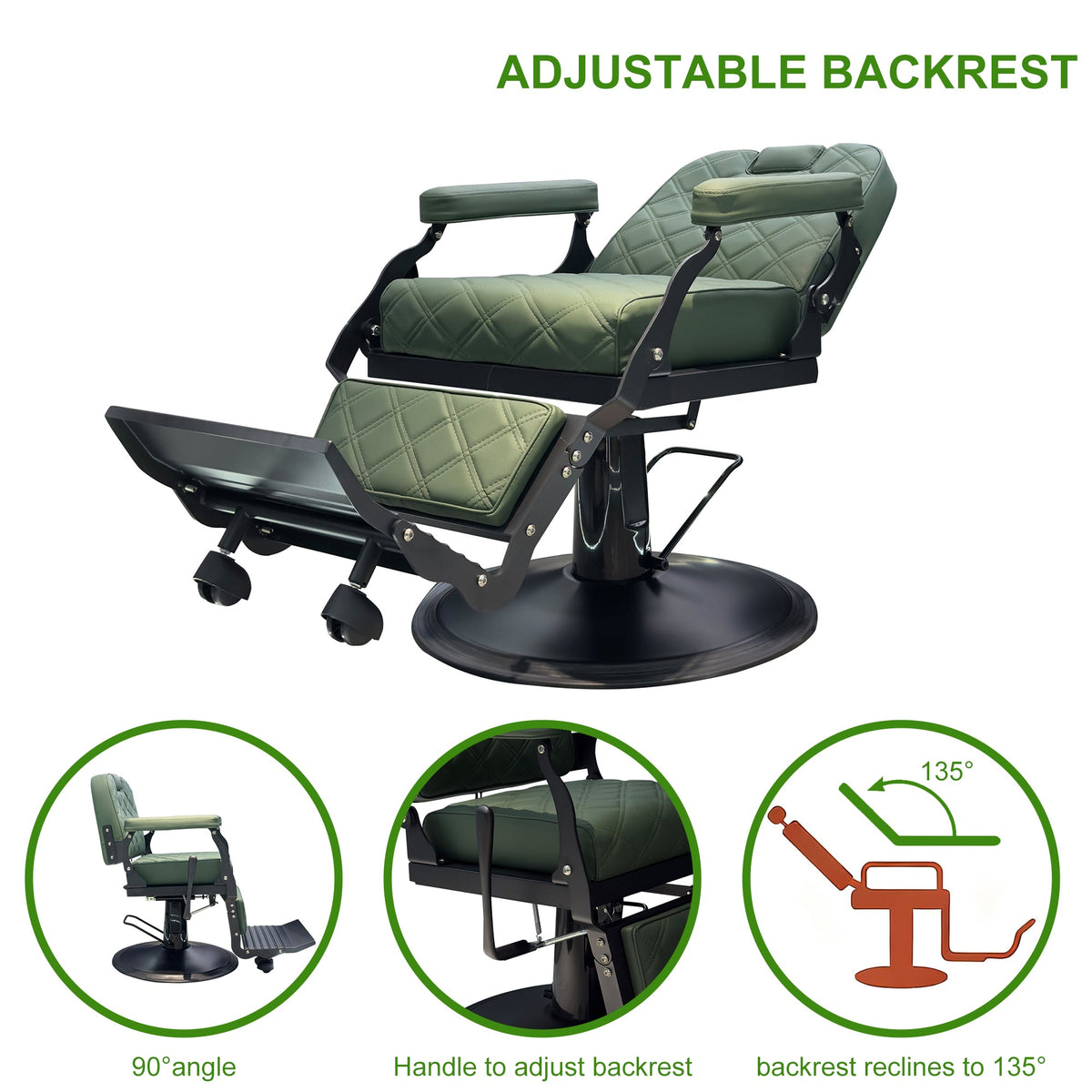 Heavy-Duty Reclining Salon/Barber Chair The Alchemist 8821 MYS