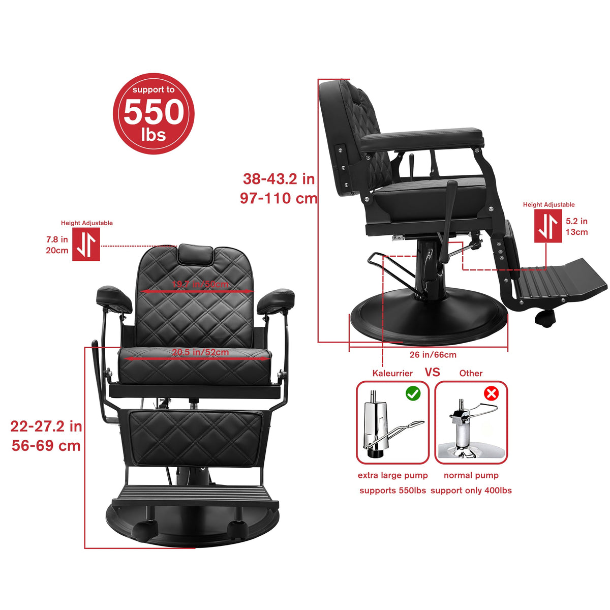 Heavy-Duty Reclining Salon/Barber Chair The Alchemist 8821 MYS