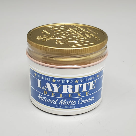 LAYRITE DELUXE Hair Natural Matte Cream 4.25 oz Med Hold Water Soluble PayWut
