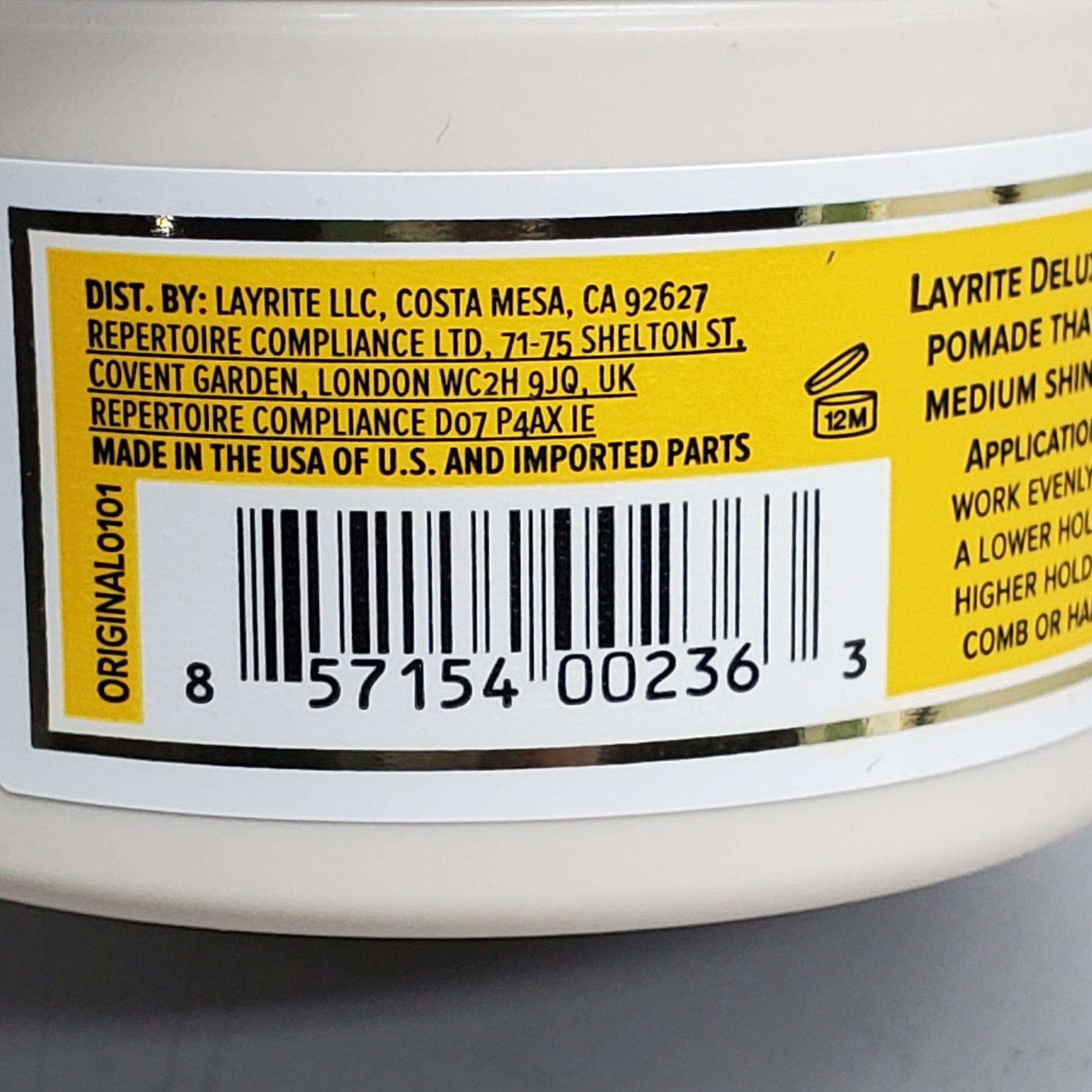 LAYRITE DELUXE Hair Original Pomade 1.5 oz Medium Hold Water Soluble PayWut