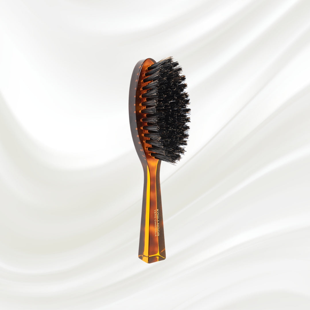 Jaspè Oval Boar Bristle Brush - Natural Shine & Scalp Stimulation for Hair & Beard KOH-I-NOOR Beauty USA